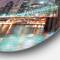 Designart - New York City Manhattan Skyscrapers' Ultra Glossy Cityscape Circle Wall Art
